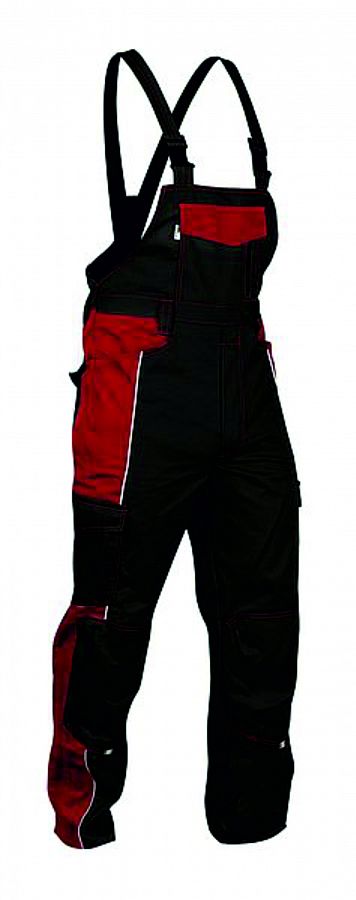 Pánské kalhoty s laclem PRAKTIC černo/červené vel. 52 prodloužené - Obrázek Pánské kalhoty s laclem PRAKTIC černo/červené vel. 52 prodloužené - Obrázek